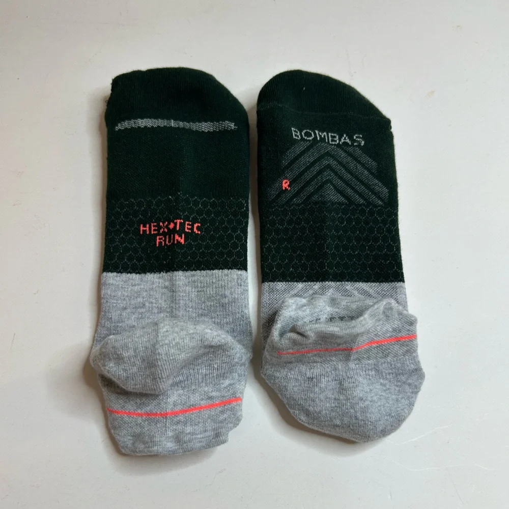 Bombas New 4 pair RUN X Large Ankle Socks Green Gray - Picture 2 of 6